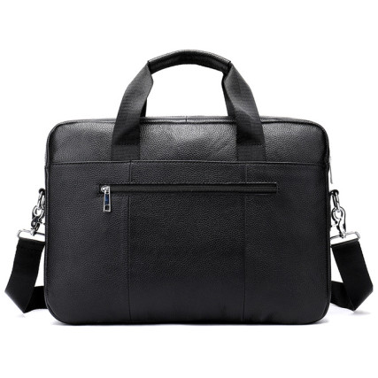 Кожаный портфель Buffalo Bags черный M8522A – Фото 2
