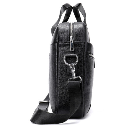 Кожаный портфель Buffalo Bags черный M8522A – Фото 3