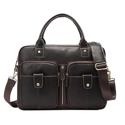Мужской кожаный портфель коричневый Buffalo Bags M8539C – Фото 1