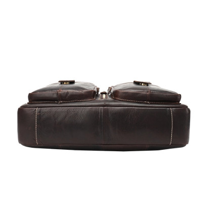 Мужской кожаный портфель коричневый Buffalo Bags M8539C – Фото 3