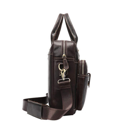 Мужской кожаный портфель коричневый Buffalo Bags M8539C – Фото 5