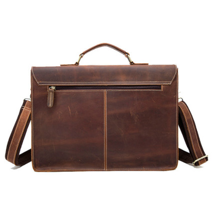 Мужская кожаная сумка портфель Buffalo Bags коричневая M9033 – Фото 2
