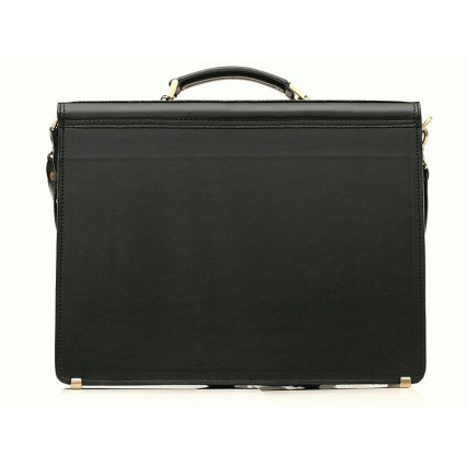 Строгий мужской черный портфель PAV-25Black – Фото 2