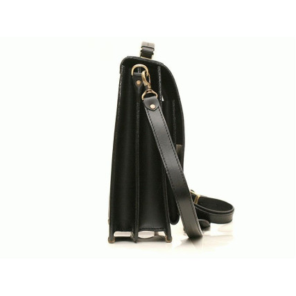 Строгий мужской черный портфель PAV-25Black – Фото 3