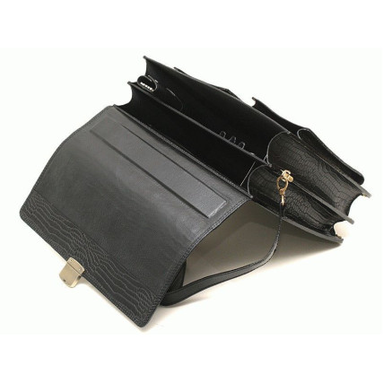 Строгий мужской черный портфель PAV-25CB – Фото 5