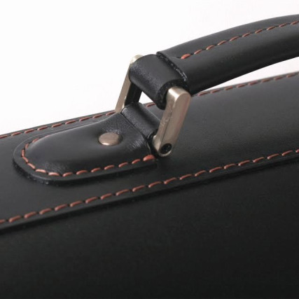 Кожаный мужской черный портфель RVM-1Black2 – Фото 5