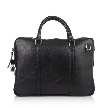 Мужской кожаный портфель Virginia Conti (Италия) черный VCm01112black – Фото 2