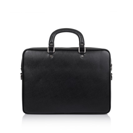 Мужской кожаный портфель Virginia Conti (Италия) черный VCm01184black – Фото 3