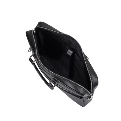 Мужской кожаный портфель Virginia Conti (Италия) черный VCm01184black – Фото 4