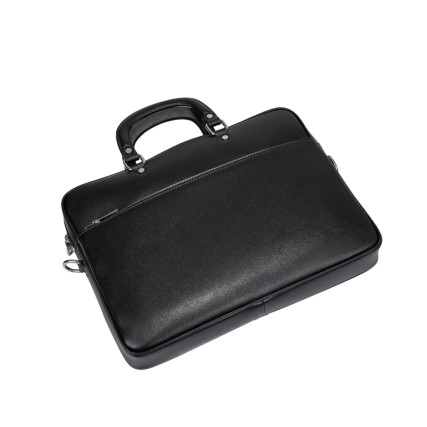 Мужской кожаный портфель Virginia Conti (Италия) черный VCm01184black – Фото 5