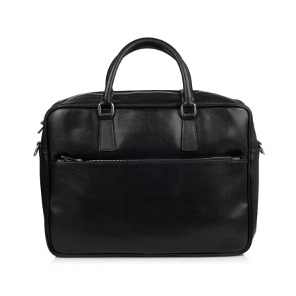 Мужской кожаный портфель Virginia Conti (Италия) черный VCM01381black – Фото 2