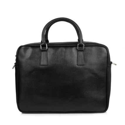 Мужской кожаный портфель Virginia Conti (Италия) черный VCM01381black – Фото 3