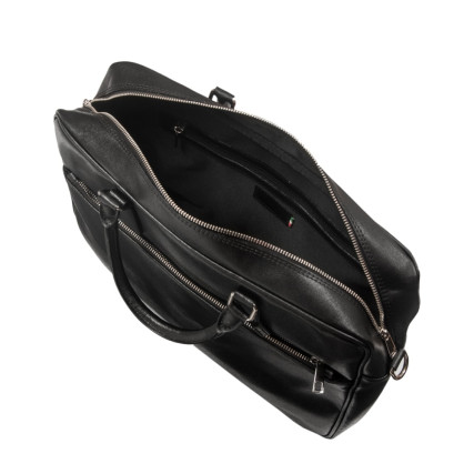 Мужской кожаный портфель Virginia Conti (Италия) черный VCM01381black – Фото 5