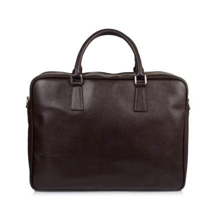 Мужской кожаный портфель Virginia Conti (Италия) коричневый VCM01381brown – Фото 3