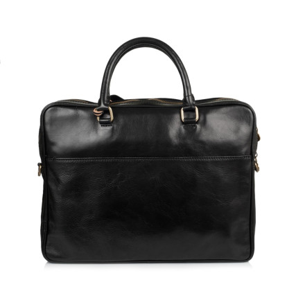 Мужской кожаный портфель Virginia Conti (Италия) черный VCM01512black – Фото 2