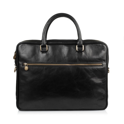 Мужской кожаный портфель Virginia Conti (Италия) черный VCM01512black – Фото 3