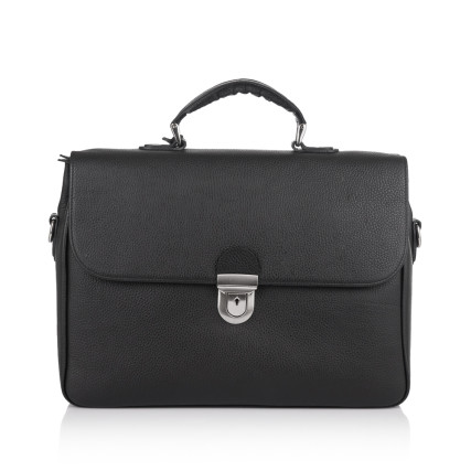 Мужской кожаный портфель Virginia Conti (Италия) черный VCm01874black – Фото 2
