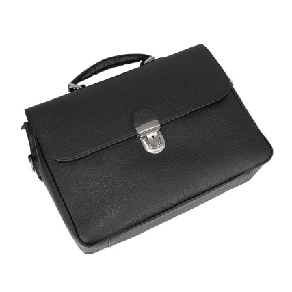 Мужской кожаный портфель Virginia Conti (Италия) черный VCm01874black – Фото 3