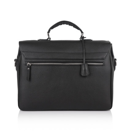 Мужской кожаный портфель Virginia Conti (Италия) черный VCm01874black – Фото 5