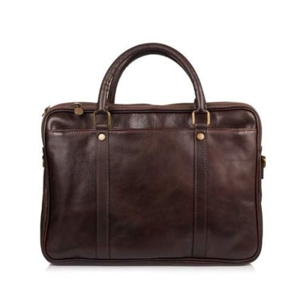 Мужской кожаный портфель Virginia Conti (Италия) коричневый VCM0502brown – Фото 2