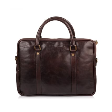 Мужской кожаный портфель Virginia Conti (Италия) коричневый VCM0502brown – Фото 3