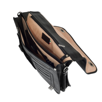 Мужской кожаный портфель Virginia Conti (Италия) черный VCm141305/08810black – Фото 4