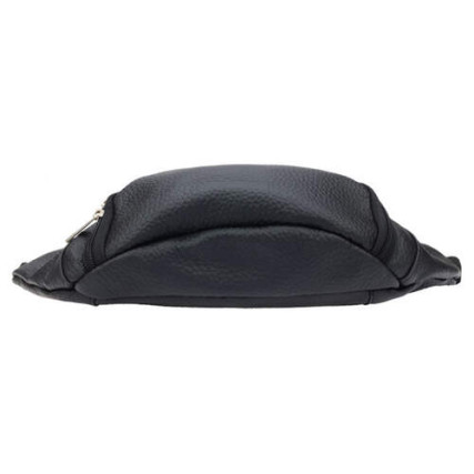 Поясная кожаная сумка Borsa Leather черная 10t1027m-black – Фото 4