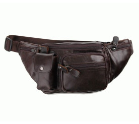 Кожаная сумка на пояс 7210C Buffalo Bags коричневая
