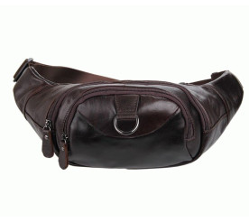 Кожаная сумка на пояс 7211C Buffalo Bags коричневая