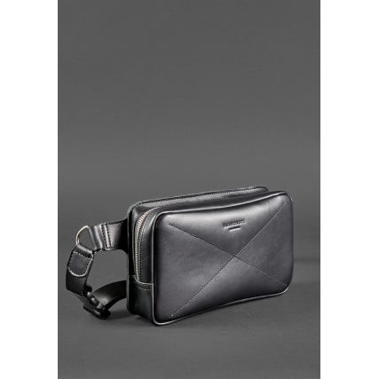 Кожаная сумка на пояс DROPBAG MAXI черная BN-BAG-20-g – Фото 2