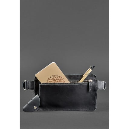 Кожаная сумка на пояс DROPBAG MAXI черная BN-BAG-20-g – Фото 5