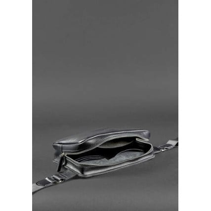Кожаная сумка на пояс DROPBAG MAXI черная BN-BAG-20-g – Фото 6