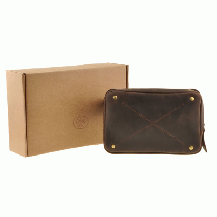 Кожаная поясная сумка Dropbag Mini Blanknote коричневая BN-BAG-6-o – Фото 6