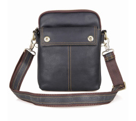 Сумка через плечо кожаная 1002A Buffalo Bags черная