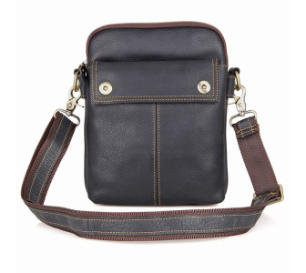 Сумка через плечо кожаная 1002A Buffalo Bags черная