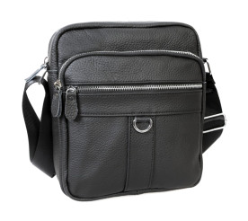 Мужская кожаная сумка Borsa Leather черная 100306-black