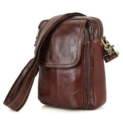 Мужская сумка через плечо Buffalo Bags коричневая 1004B – Фото 1