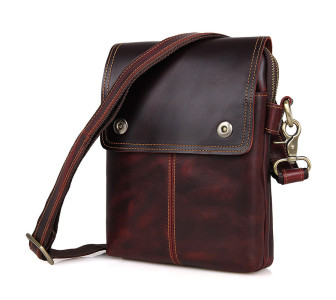 Сумка через плечо кожаная 1006X Buffalo Bags коричневая