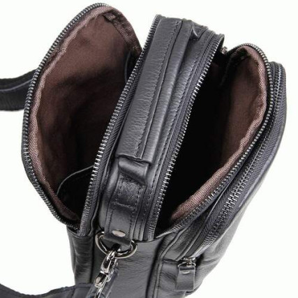 Мужская сумка через плечо 1007A Buffalo Bags черная – Фото 6