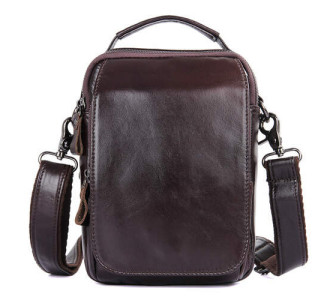 Сумка через плечо кожаная 1012Q Buffalo Bags коричневая