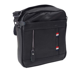 Мужская кожаная сумка Borsa Leather черная 10256-black