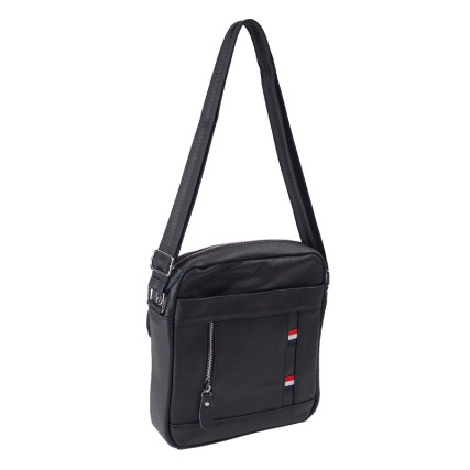 Мужская кожаная сумка Borsa Leather черная 10256-black – Фото 2