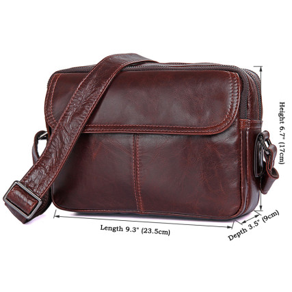 Мужская сумка через плечо Buffalo Bags коричневая 1026B – Фото 8
