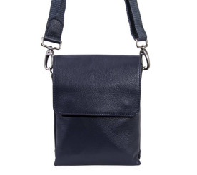 Мужская кожаная сумка Borsa Leather синяя 104260-blue