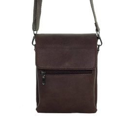 Мужская кожаная сумка Borsa Leather коричневая 104333-brown