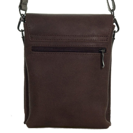 Мужская кожаная сумка Borsa Leather коричневая 104333-brown – Фото 4