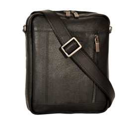 Мужская кожаная сумка Borsa Leather черная 104521-black