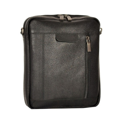 Мужская кожаная сумка Borsa Leather черная 104521-black – Фото 2