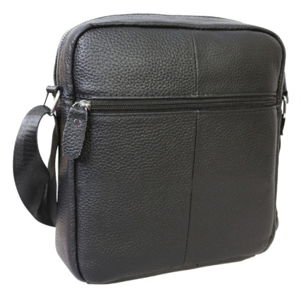 Мужская кожаная сумка Borsa Leather черная 10m8215-black – Фото 3