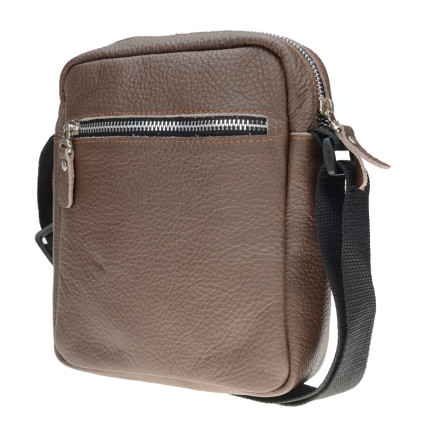 Мужская кожаная сумка Borsa Leather коричневая 10t1024-brown – Фото 1